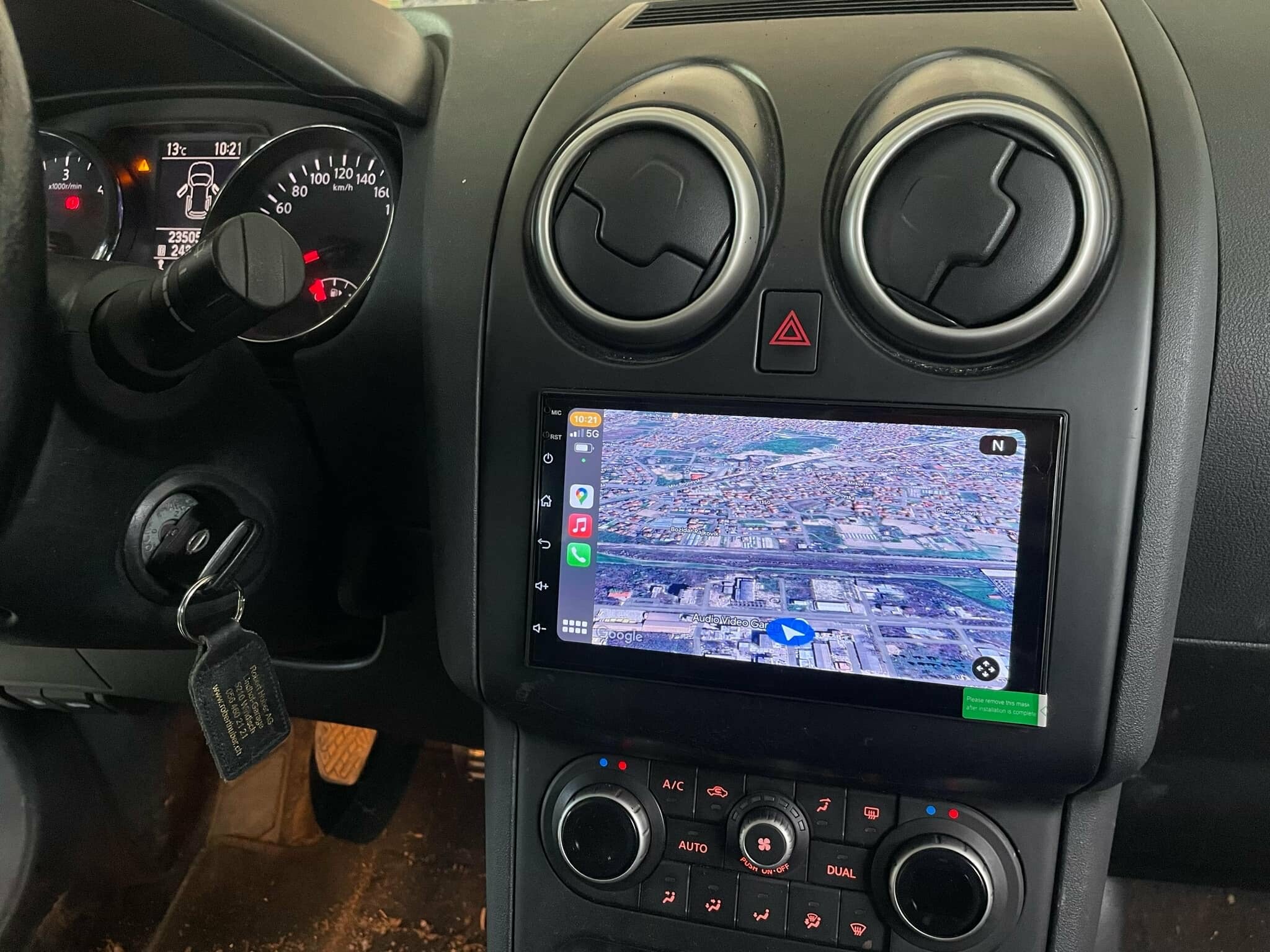 Штатная магнитола Nissan Qashqai J10 с навигацией Google Maps