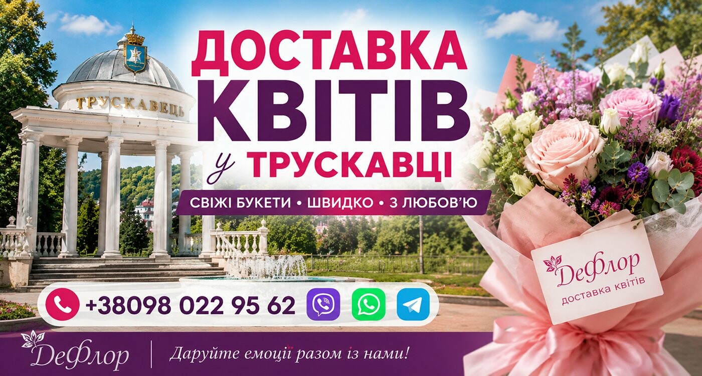 Служба доставки квітів ДеФлор у Трускавці - телефон +380980229562